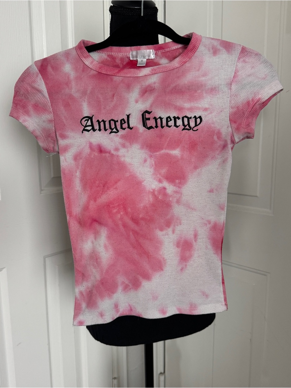 Angel Energy Pink Tie-Dye Ribbed Tee